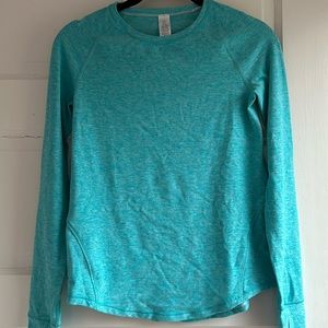 Ivivva by lululemon teal long sleeve athletic shirt